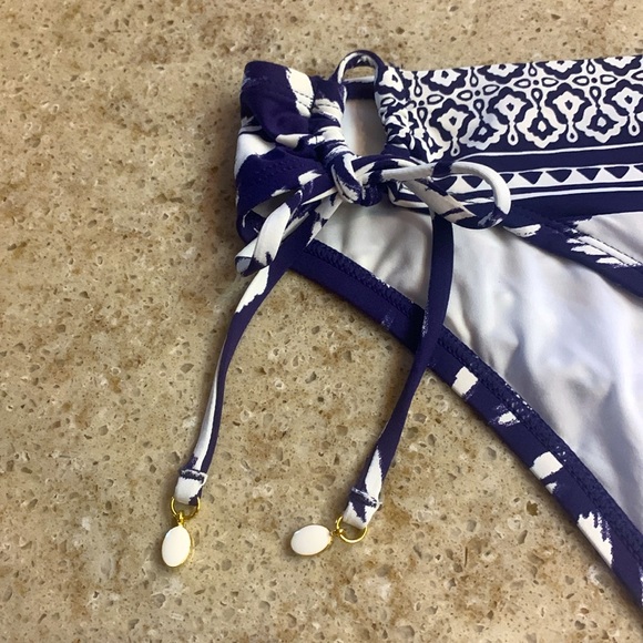 NWOT LA BLANCA Tides Adjustable Loops Hipster Bikini Bottoms Size 14 - Picture 2 of 4